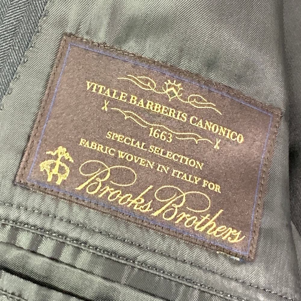 Brooks Brothers 2 Piece Suit Men 43R Gray Vitale Barberis Canonico Wool 35x30 - Picture 4 of 16